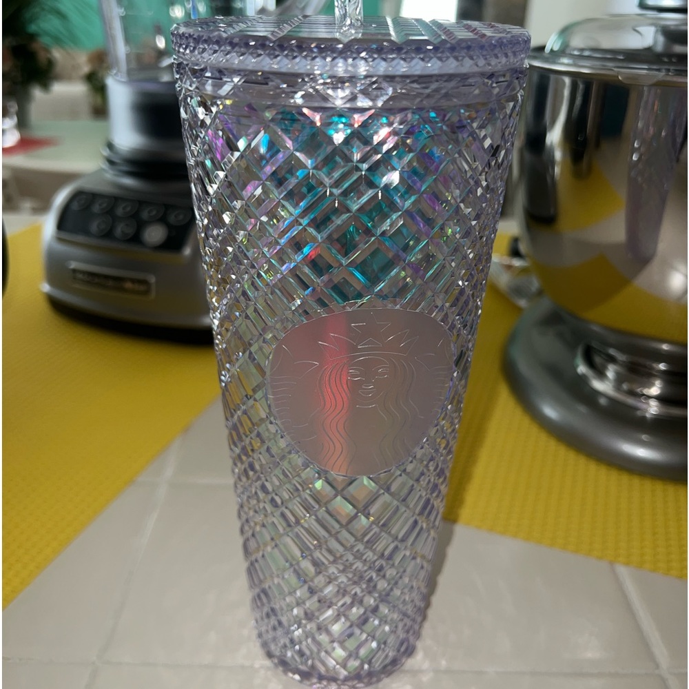 2022 Spring Starbucks LIMITED Iridescent Rainbow Unicorn Grid Tumbler🦄✨🪩